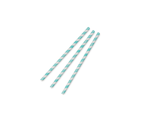 Vegware Jumbo aqua stripe 8mm paper straw, 7.8in
Product Code: PS08-AS